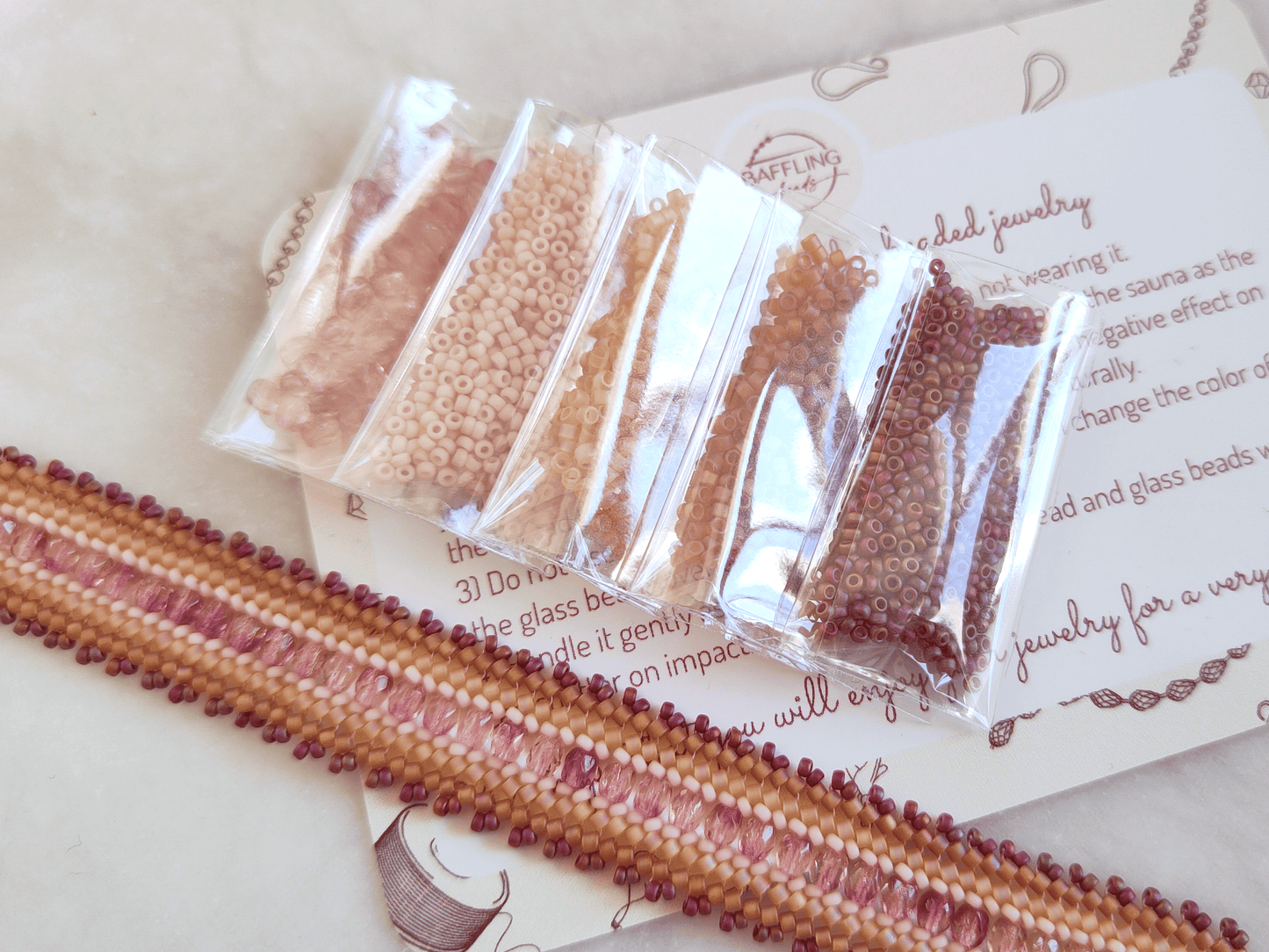 "Coburn" Perlen-Kit - Sommerrose