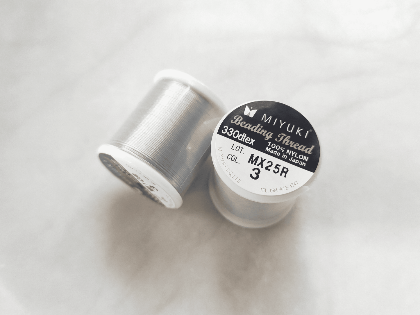 Miyuki beading thread 0.3mm - silver