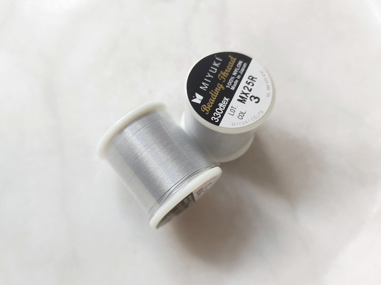 Miyuki beading thread 0.3mm - silver