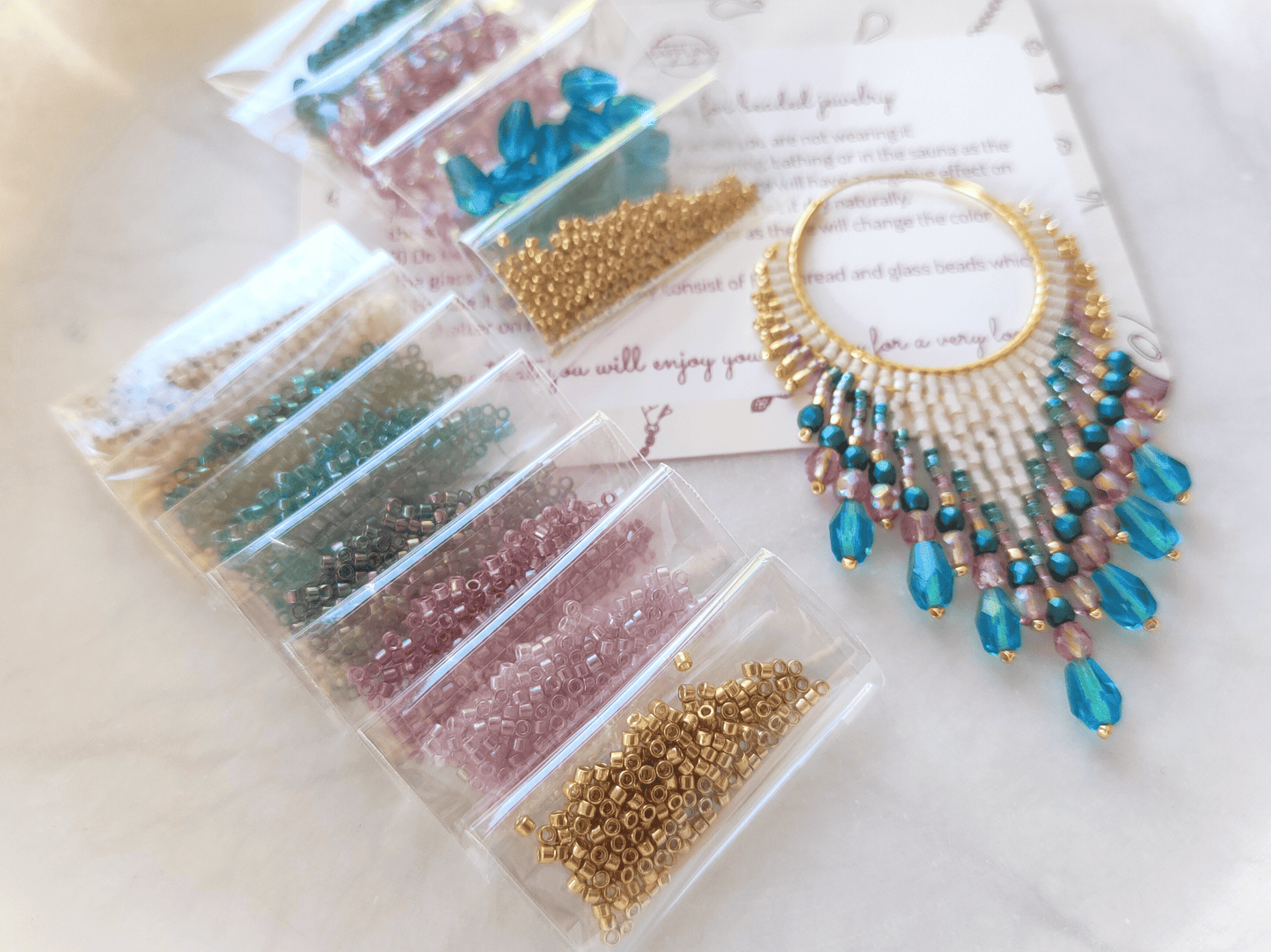 "Lillian" bead kit - seashell