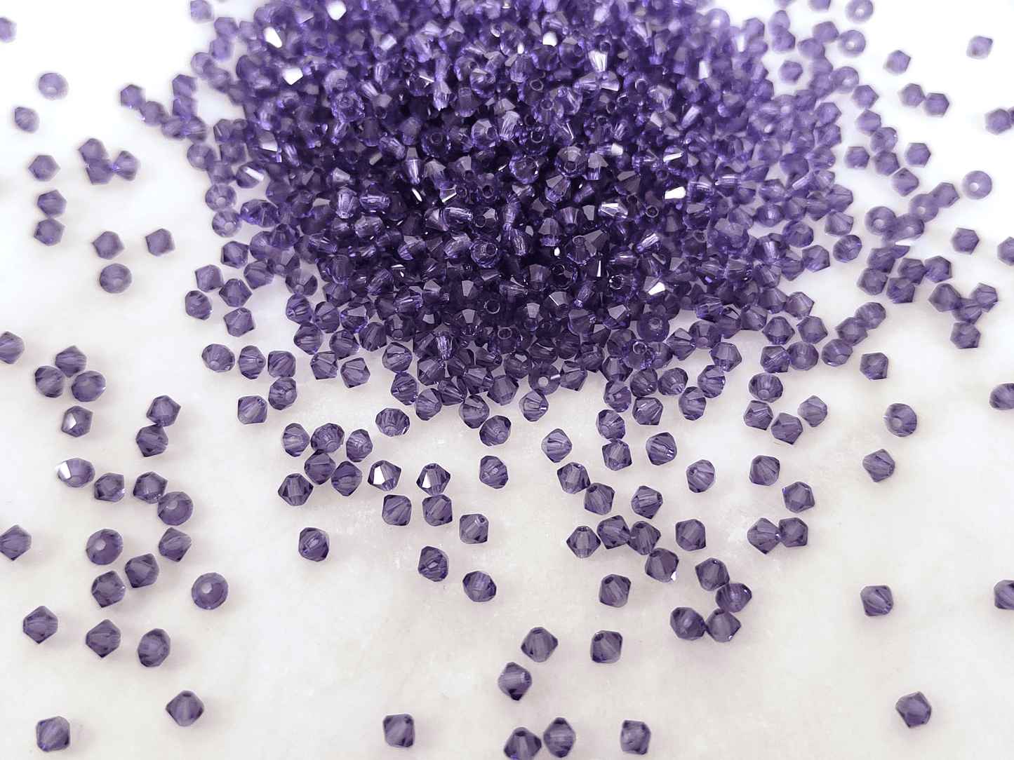 3mm MC bicone beads - dark violet