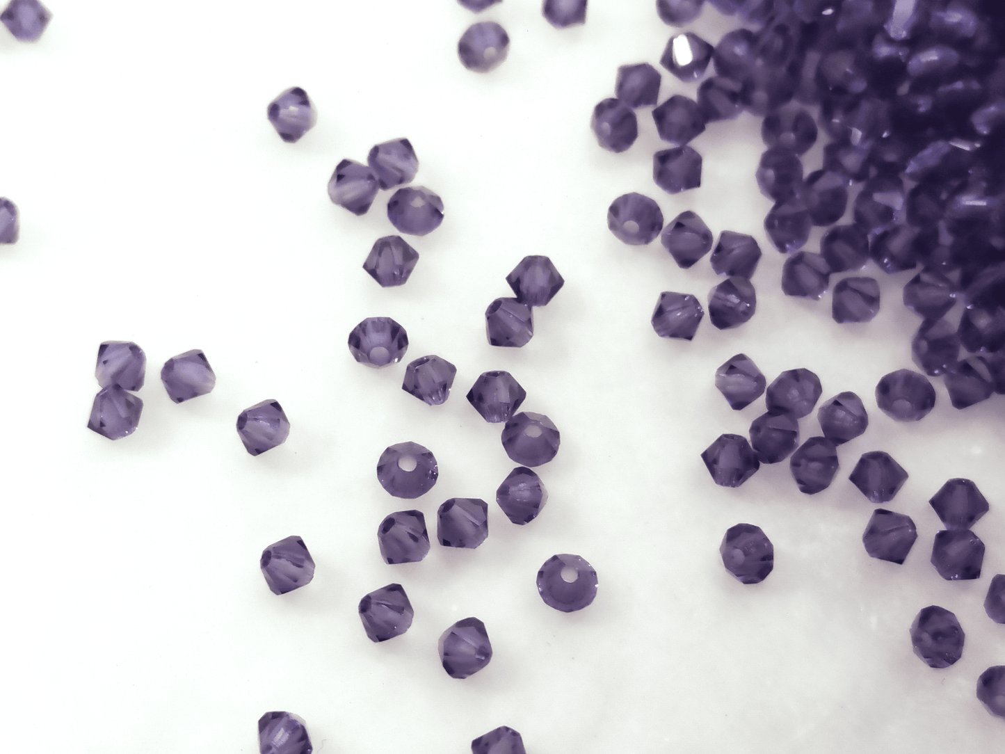 3mm MC bicone beads - dark violet