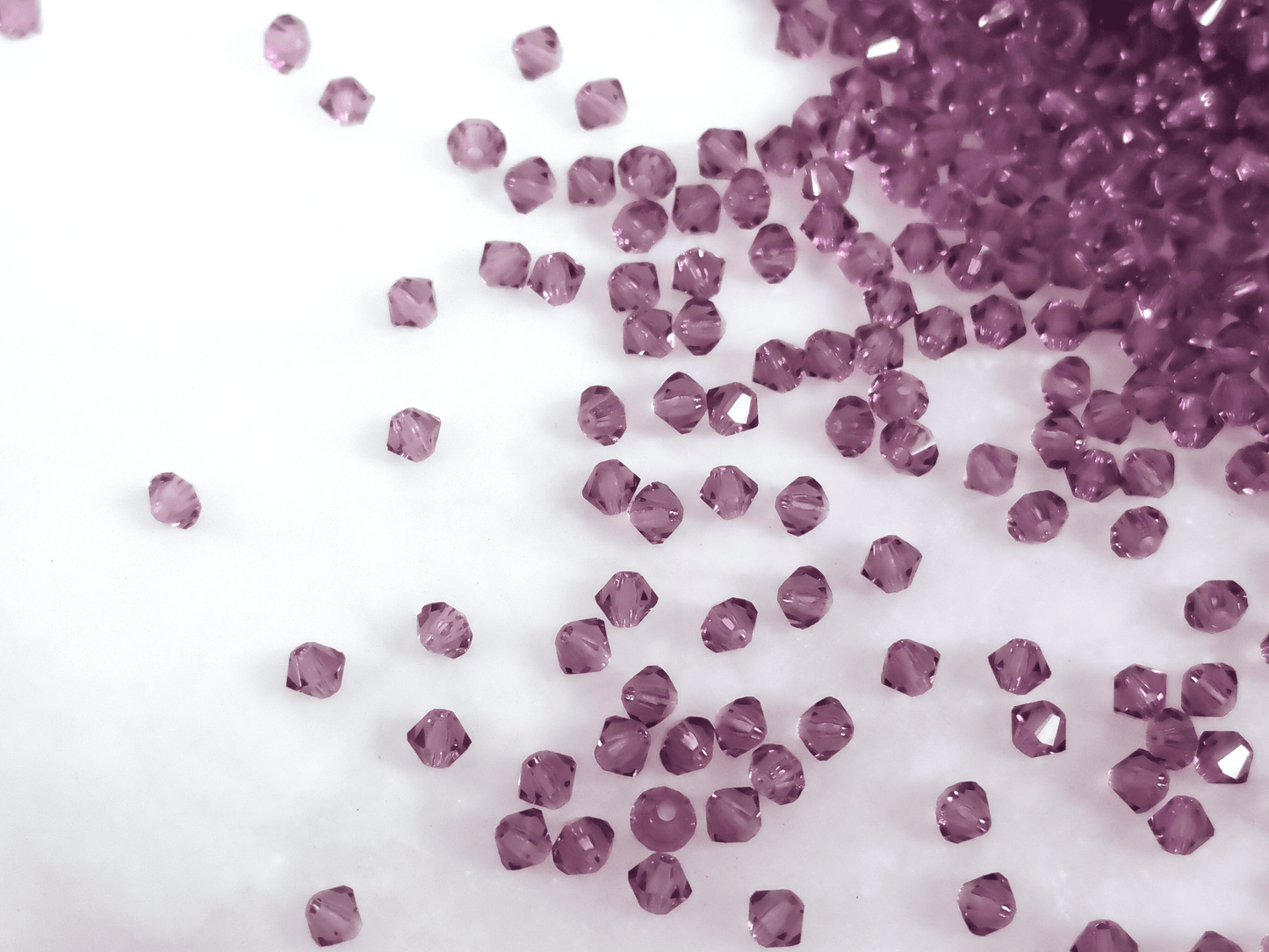 3mm MC bicone beads - purple