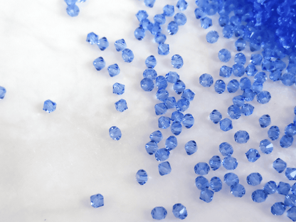 3mm MC bicone beads - cold dark blue