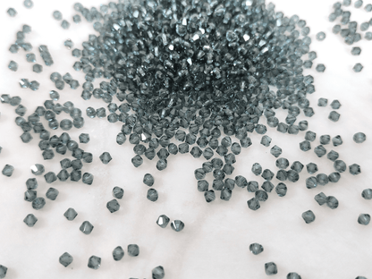 3mm MC bicone beads - dark grey
