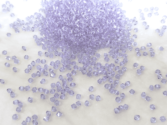 3mm MC bicone beads - lilac