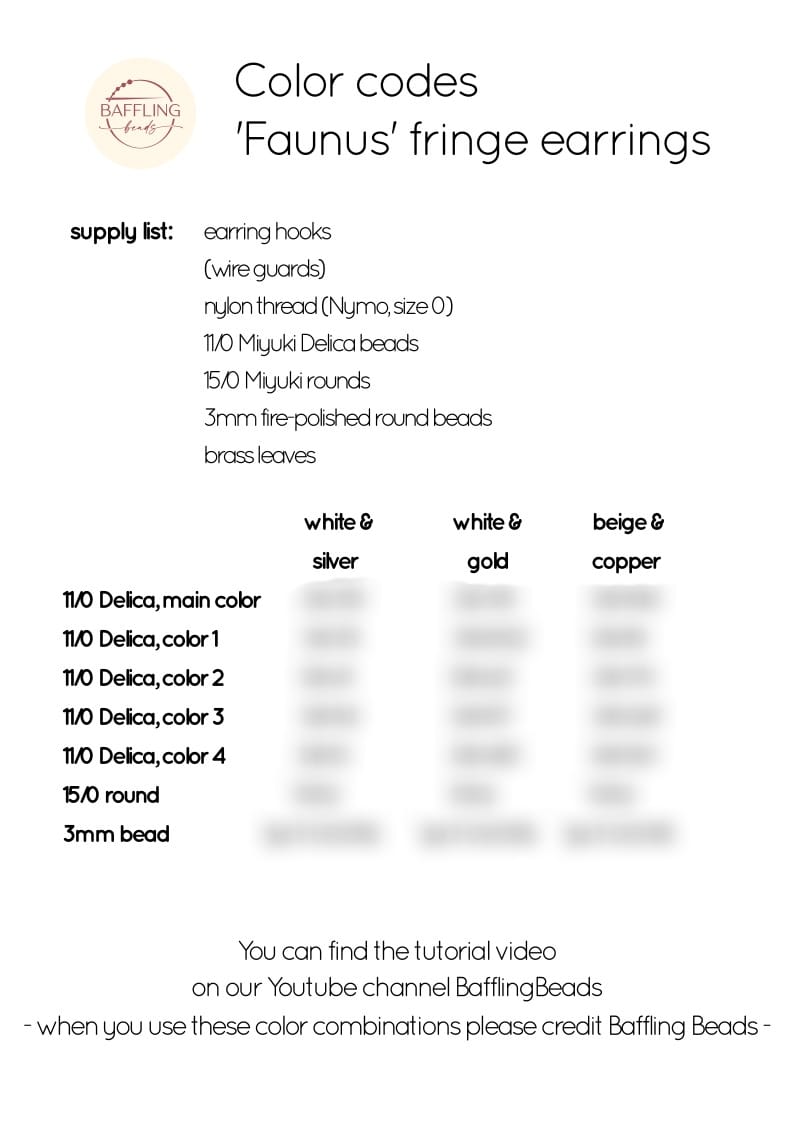 Faunus - bead graph & color codes