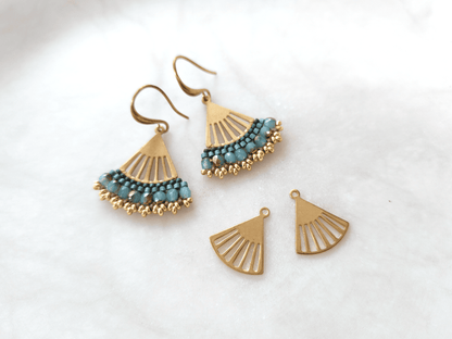 Fan brass findings 16x14mm