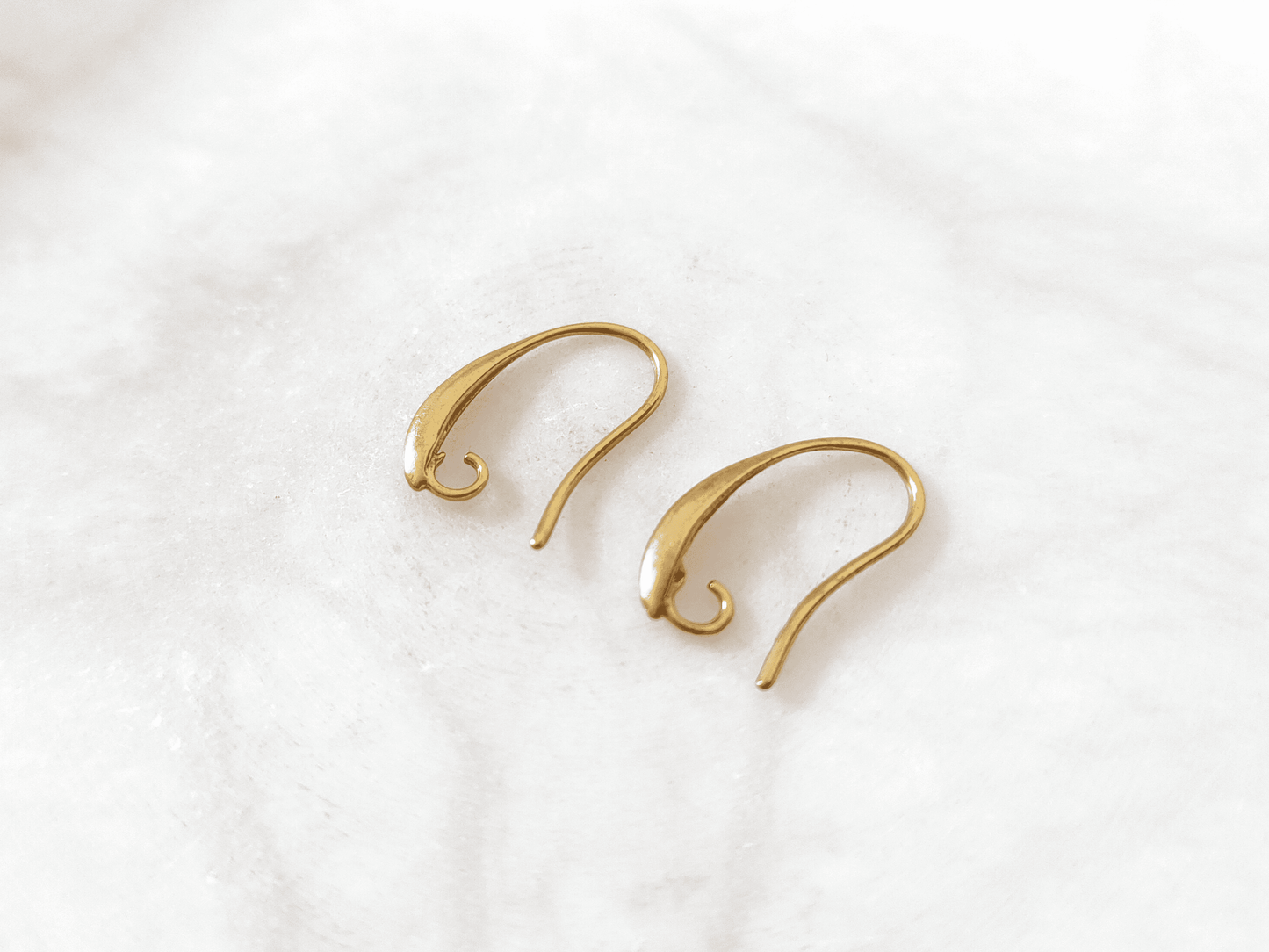 Brass ear wires 18x10mm