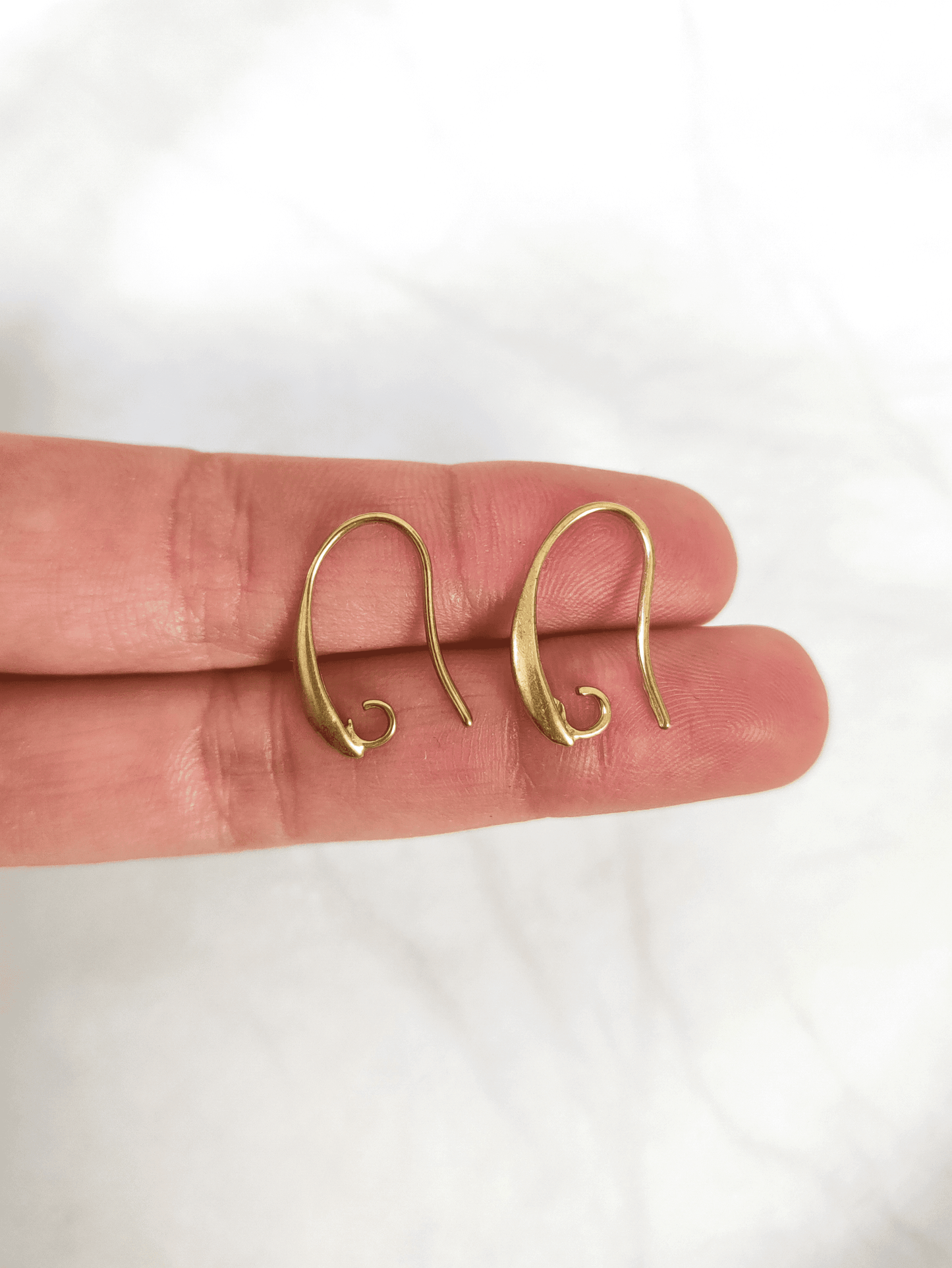 Brass ear wires 18x10mm