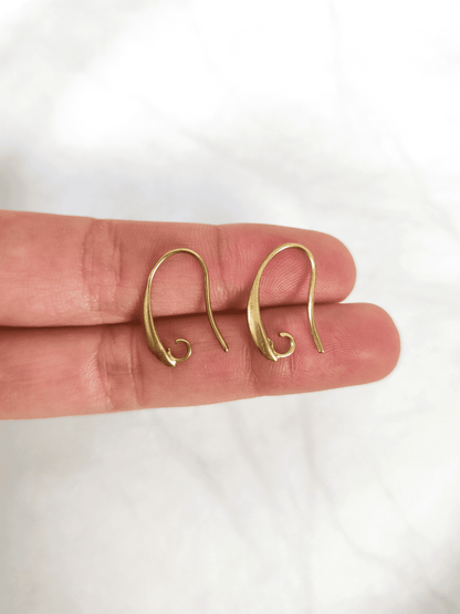 Brass ear wires 18x10mm