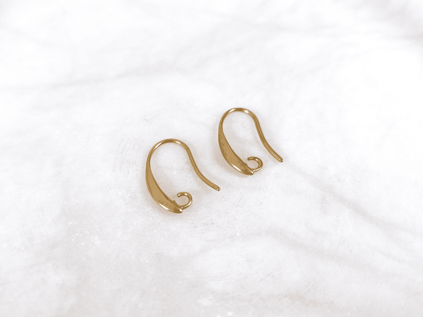 Brass ear wires 18x10mm