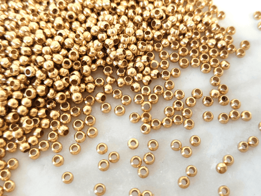 Round brass beads 3mm