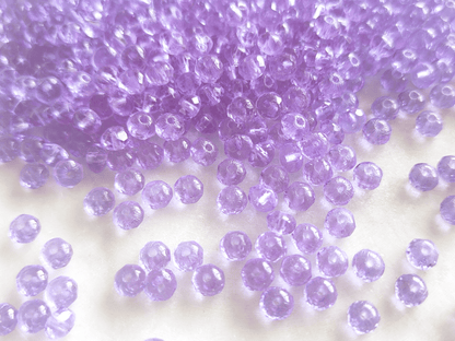 Facettierte Rondelle 3x5mm - Lavendel / helles Lila