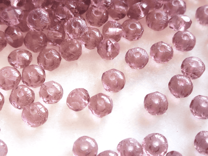 Facettierte Rondelle 3x5mm - gedecktes Lila