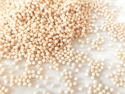 2mm fire-polished beads - opaque beige
