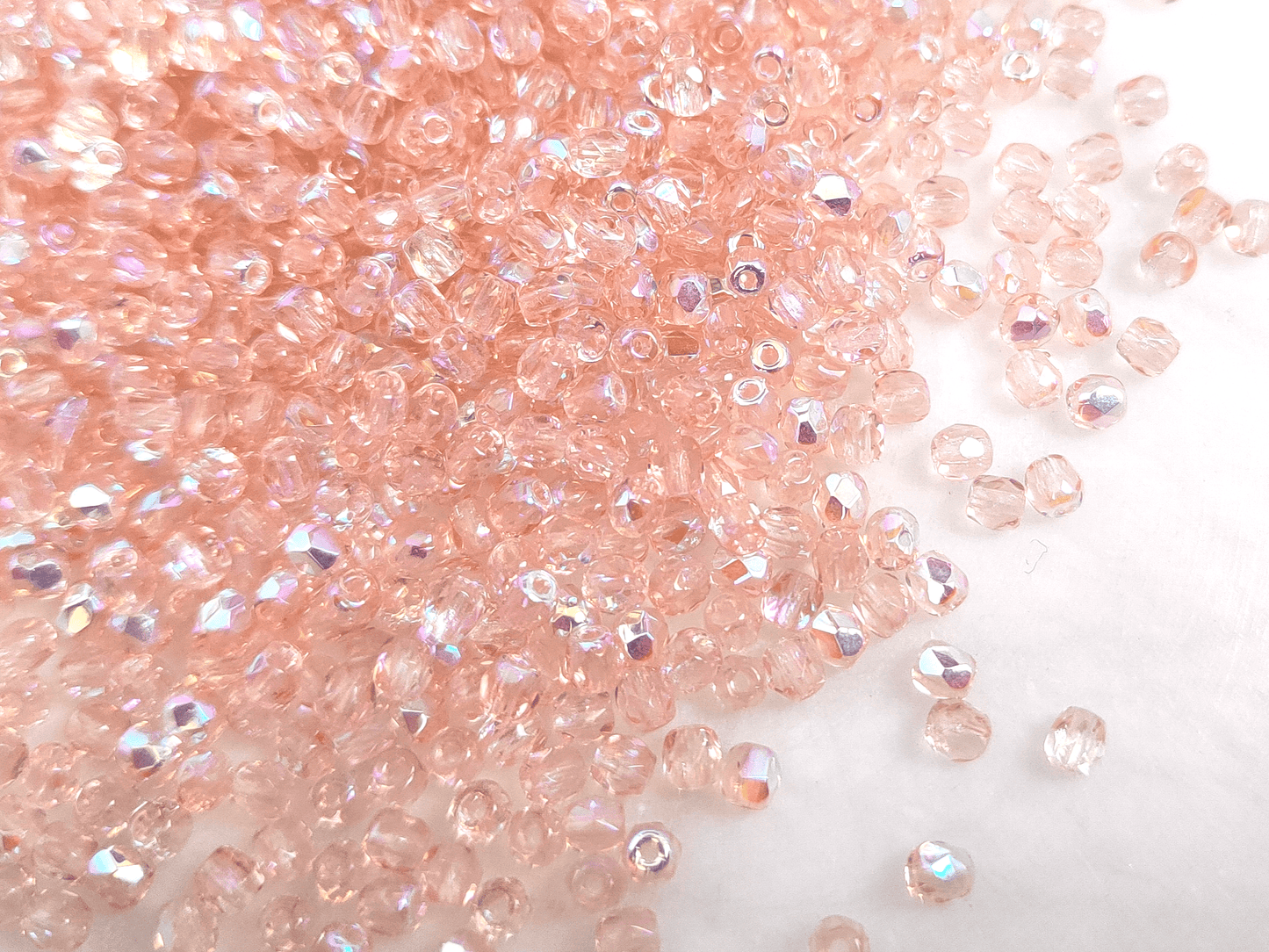 3mm Glasschliffperlen - Rosa Iris