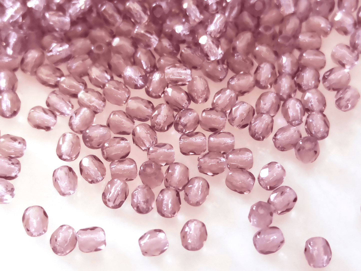3mm Glasschliffperlen - Lila