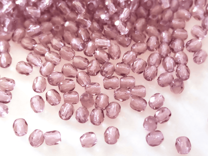 3mm Glasschliffperlen - Lila