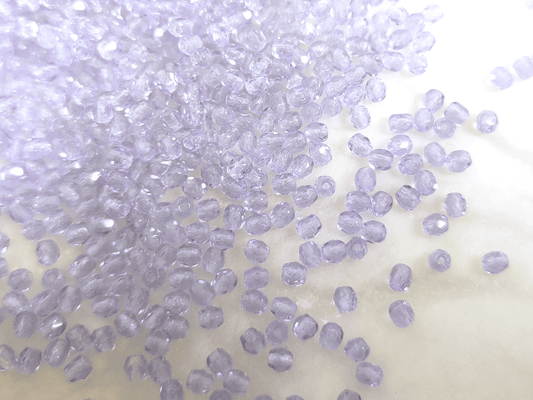3mm fire-polished beads - lilac