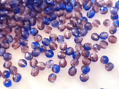 3mm Glasschliffperlen - Blau & Lila