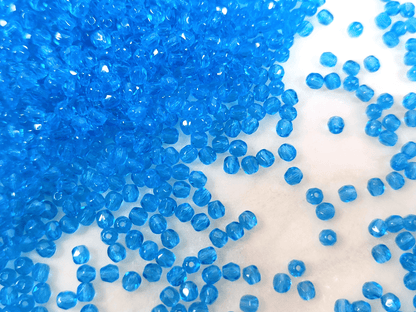 3mm fire-polished beads - vibrant blue