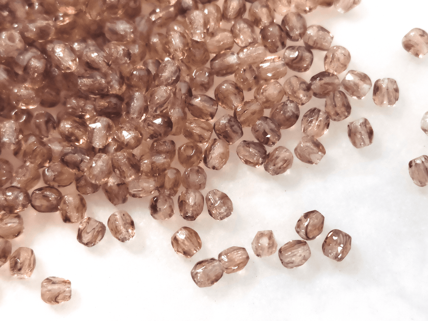 3mm fire-polished beads -  muted brown