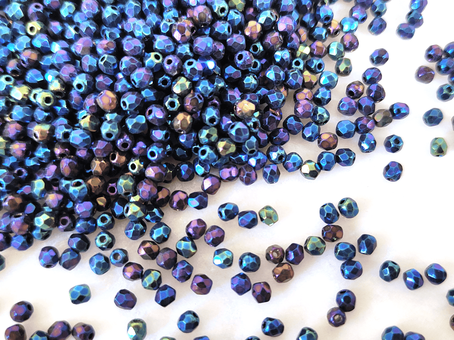 3mm fire-polished beads - galaxy