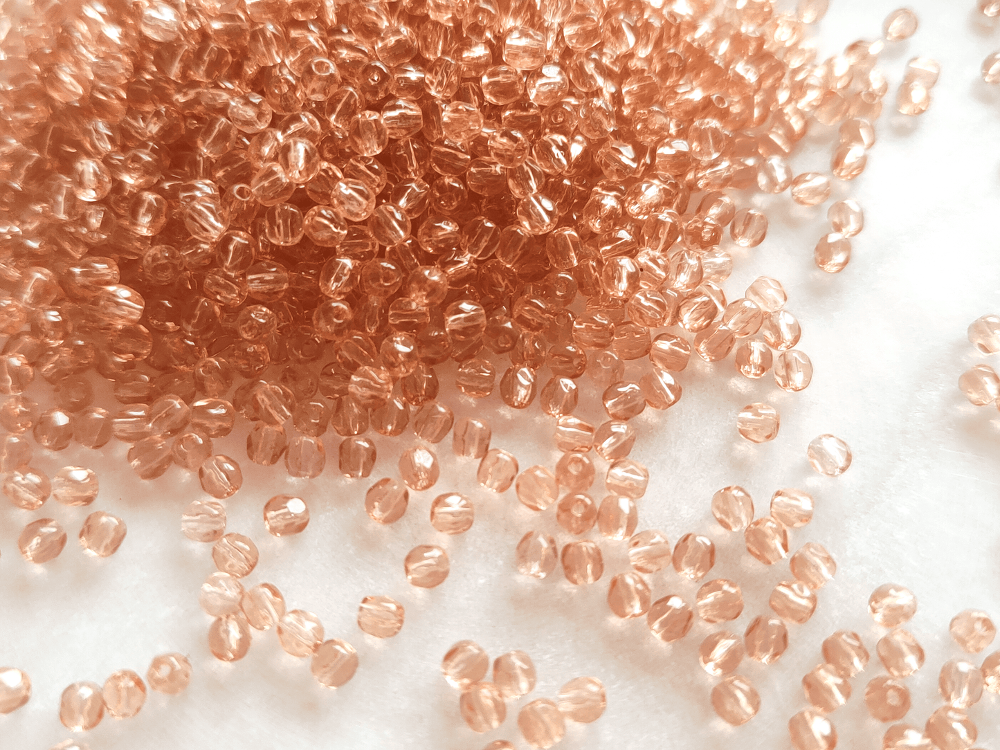 3mm Glasschliffperlen - Pastell Lachs