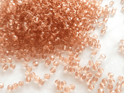 3mm Glasschliffperlen - Pastell Lachs
