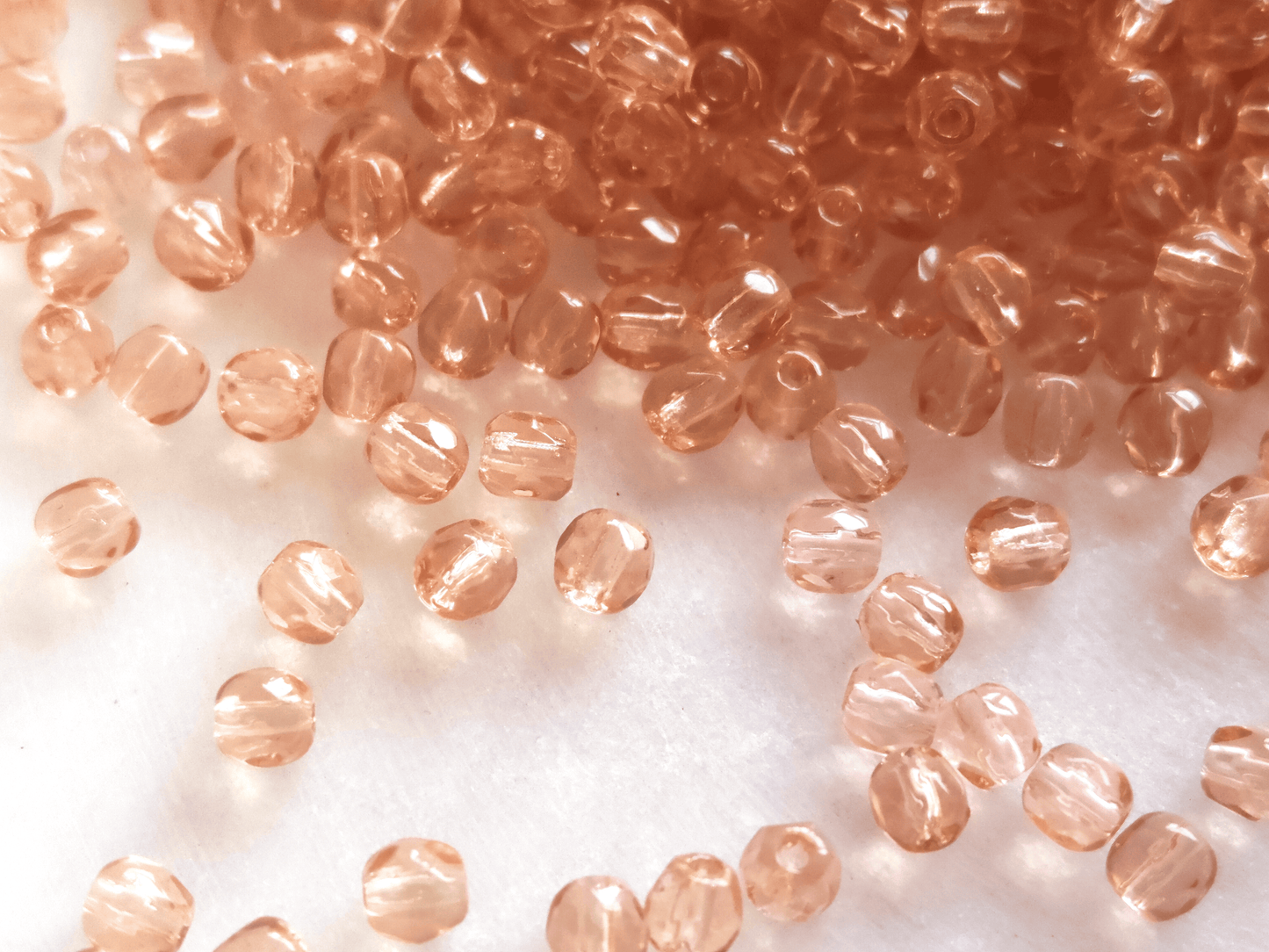 3mm Glasschliffperlen - Pastell Lachs