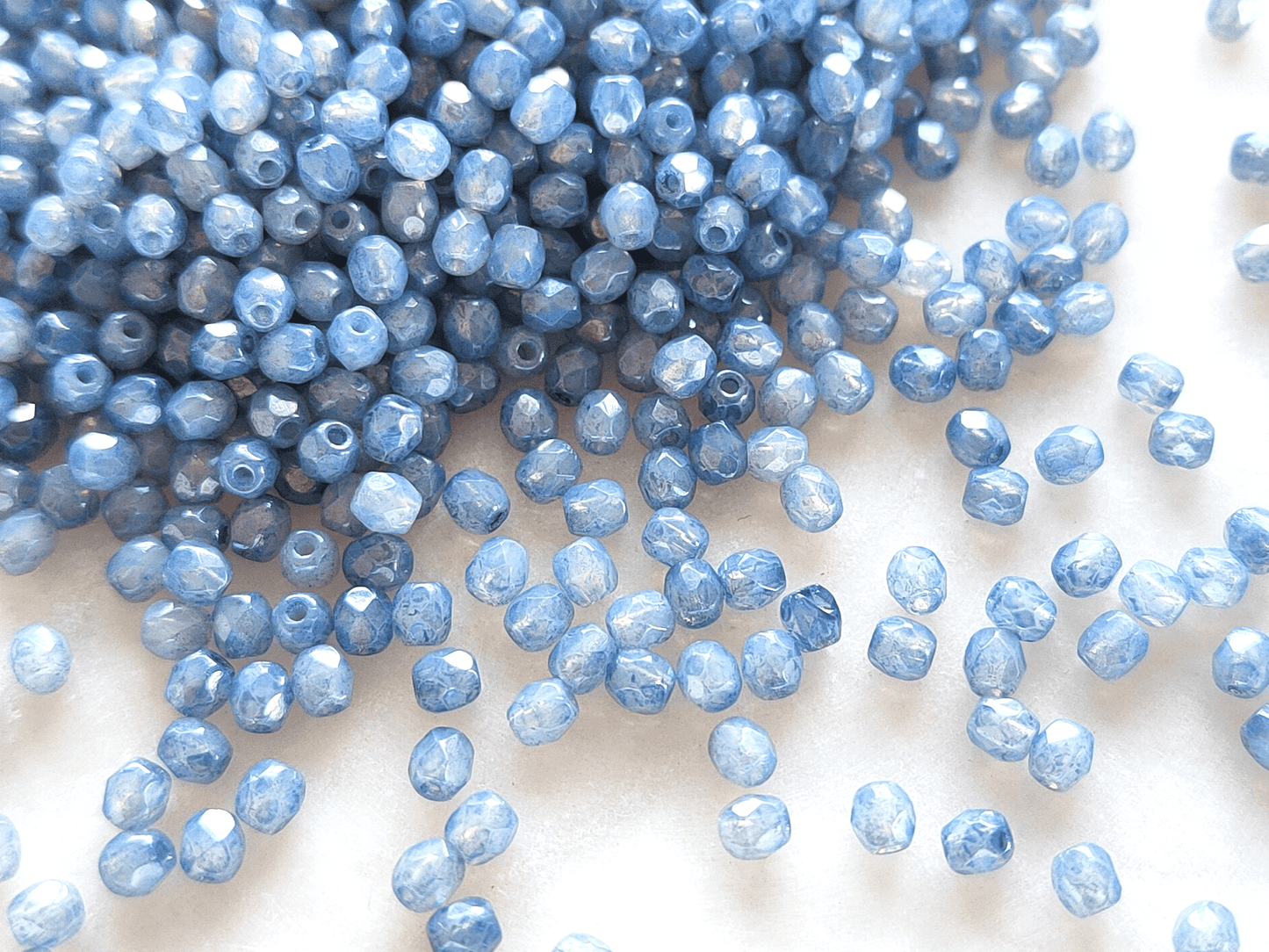 3mm fire-polished beads -  pastel blue