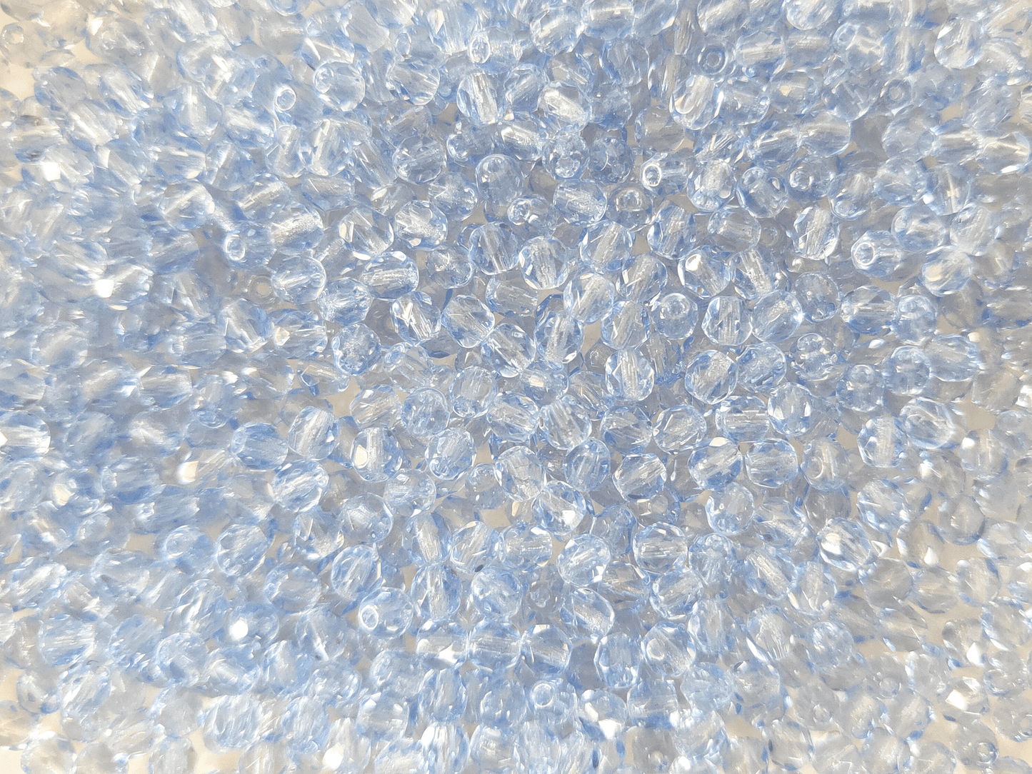 4mm fire-polished beads - sky blue