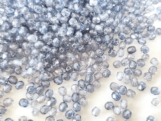 4mm fire-polished beads - powder blue