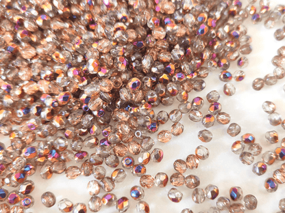 4mm fire-polished beads - bronze Marea