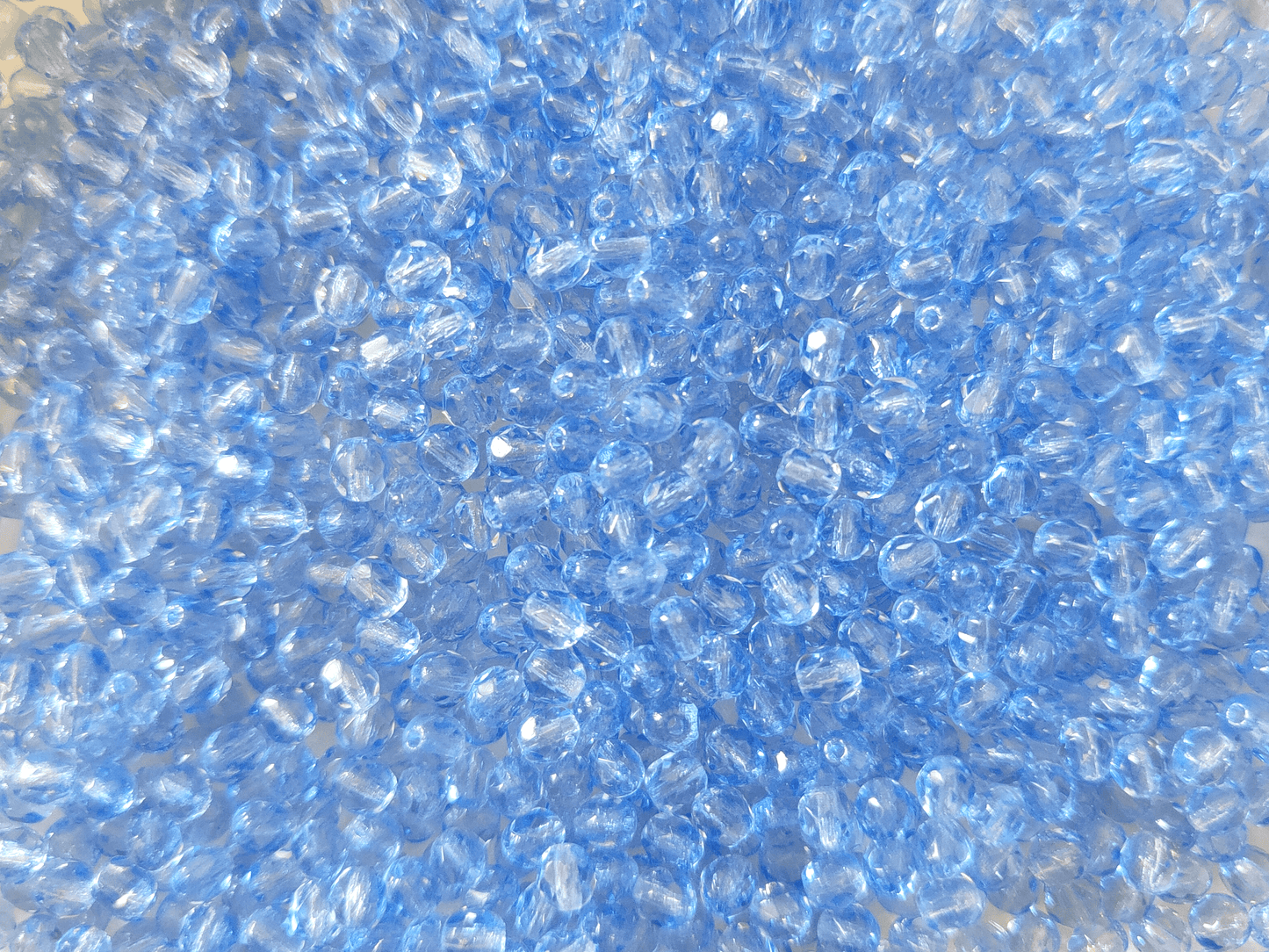 4mm fire-polished beads - cold blue