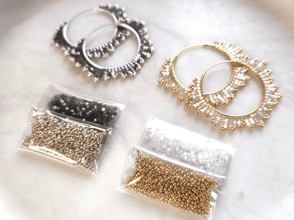"Estelle" bead kit - crystal & graphite