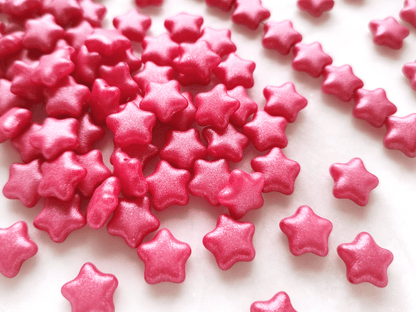 Sterne 12mm - Glitzer Pink