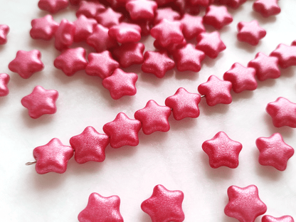 Sterne 12mm - Glitzer Pink