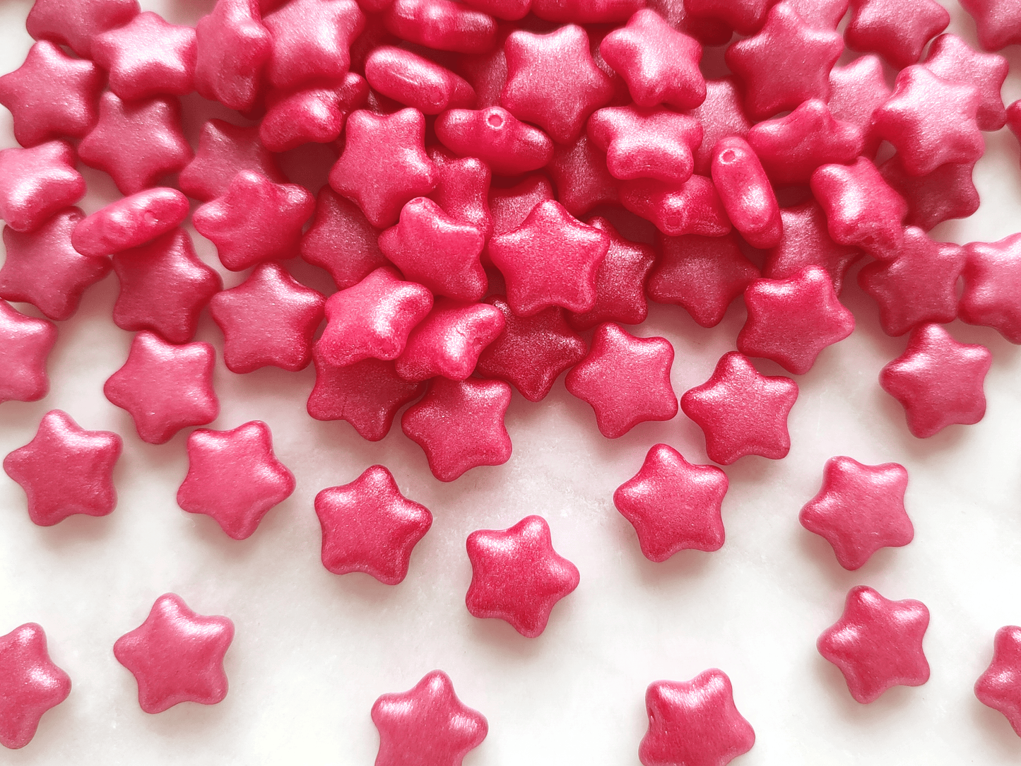 Sterne 12mm - Glitzer Pink