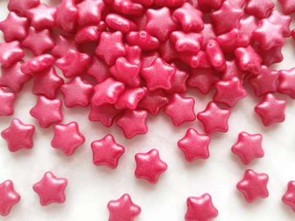 Sterne 12mm - Glitzer Pink