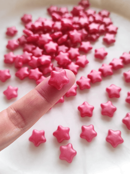 Sterne 12mm - Glitzer Pink