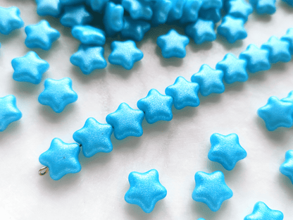 Sterne 12mm - Glitzer Hellblau