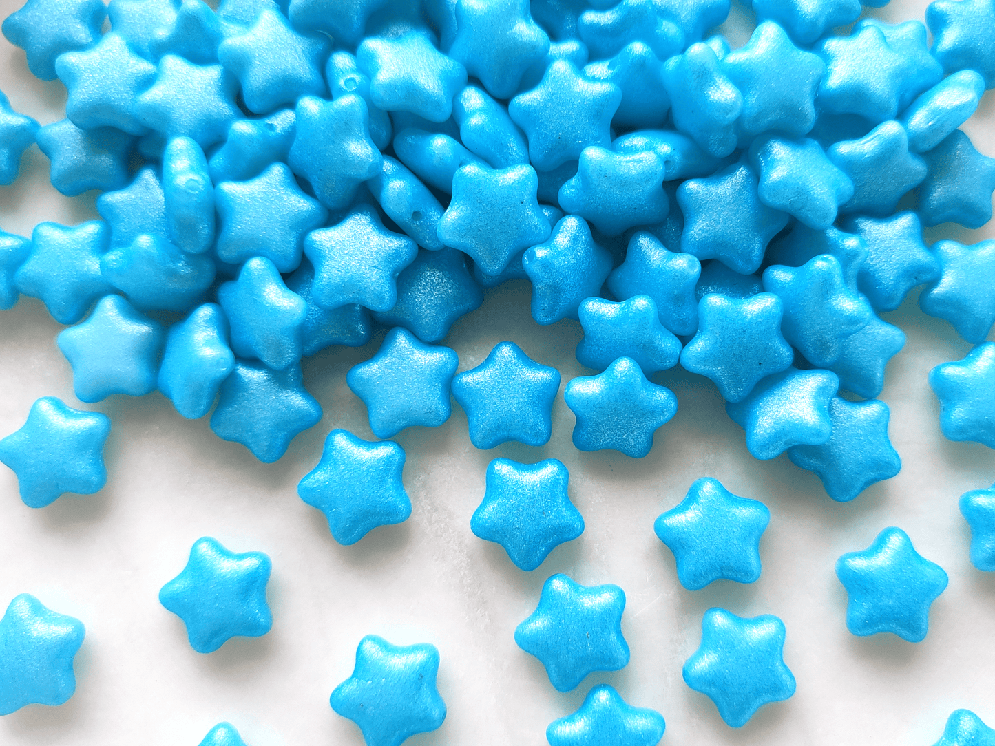 Sterne 12mm - Glitzer Hellblau