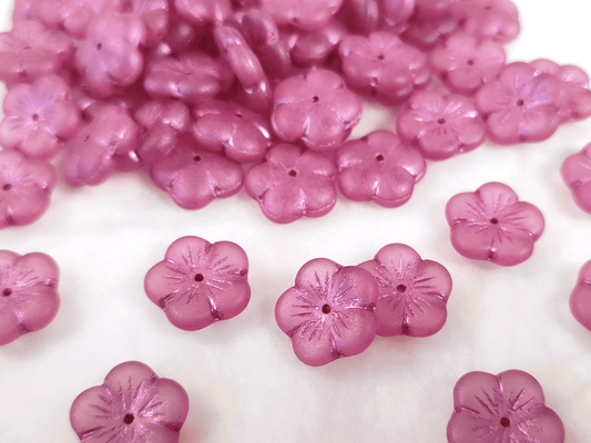 Apple blossom beads 14mm - pink