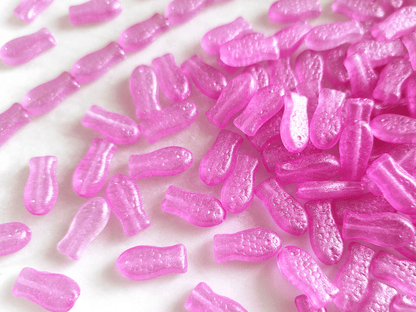 Chubby fish 14x7mm - pink shimmer