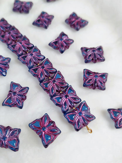 Schmetterlinge 15x12mm - Blau & Pink