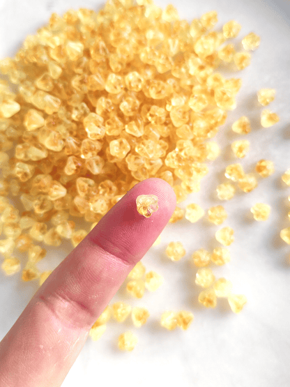 Bell flower beads 4x6mm - ombre yellow & orange