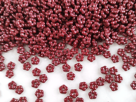 Forget-me-not flower beads 5mm - brownish dark red