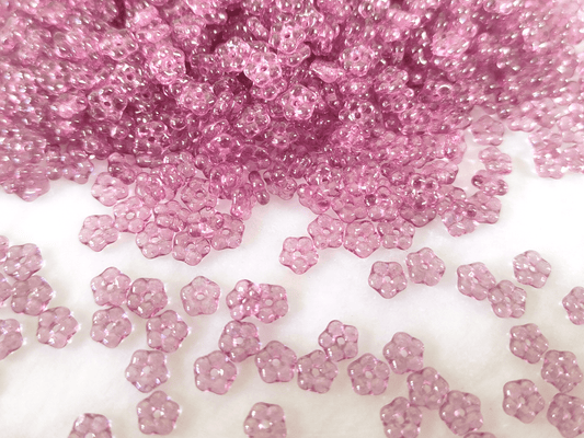 Forget-me-not flower beads 5mm - purple